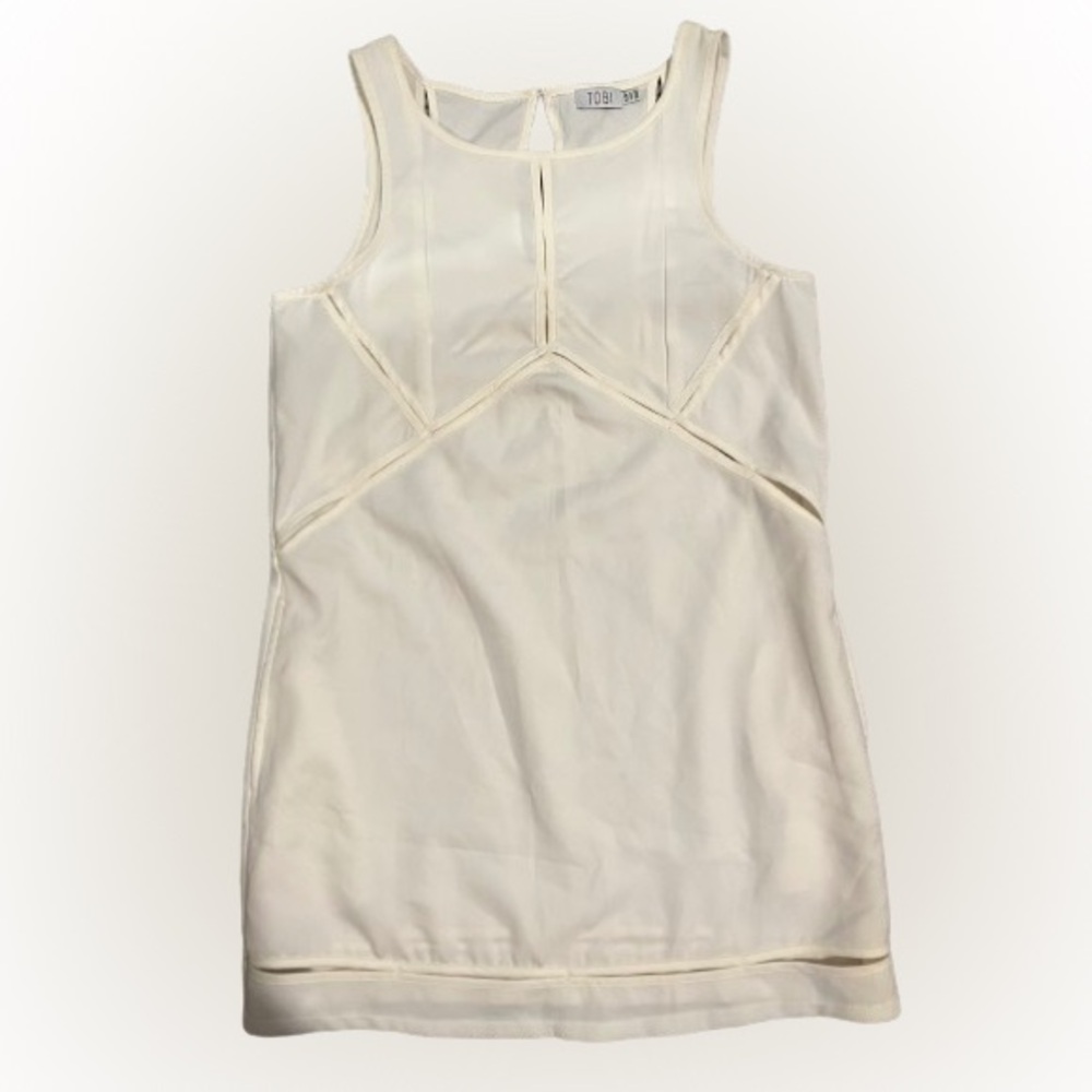 Tobi - Off white cutout mini dress